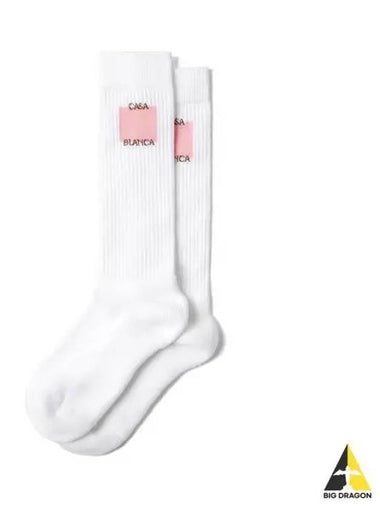 U mid calf rib sports socks Casa logo RIBBED SPORT SOCK - CASABLANCA - BALAAN 1