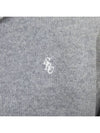 Embroidered Logo Cashmere Hoodie Grey - SPORTY & RICH - BALAAN 9