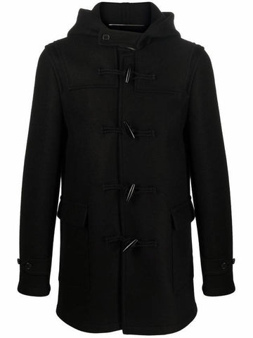 Tteokbokki Wool Duffel Coat Black - SAINT LAURENT - BALAAN 1