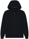 Light Fleece Zip Up Hoodie Black - CP COMPANY - BALAAN 2