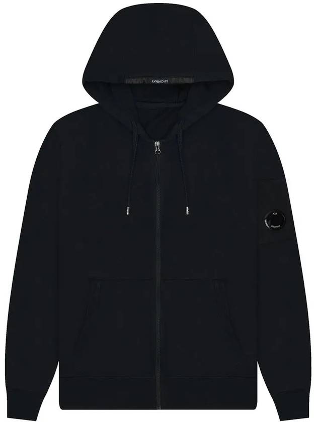 Light Fleece Zip Up Hoodie Black - CP COMPANY - BALAAN 2