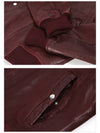 Brantley Leather Biker Jacket Burgundy - ISABEL MARANT - BALAAN 6