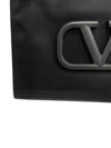Nylon V Logo Clutch Bag Black - VALENTINO - BALAAN.