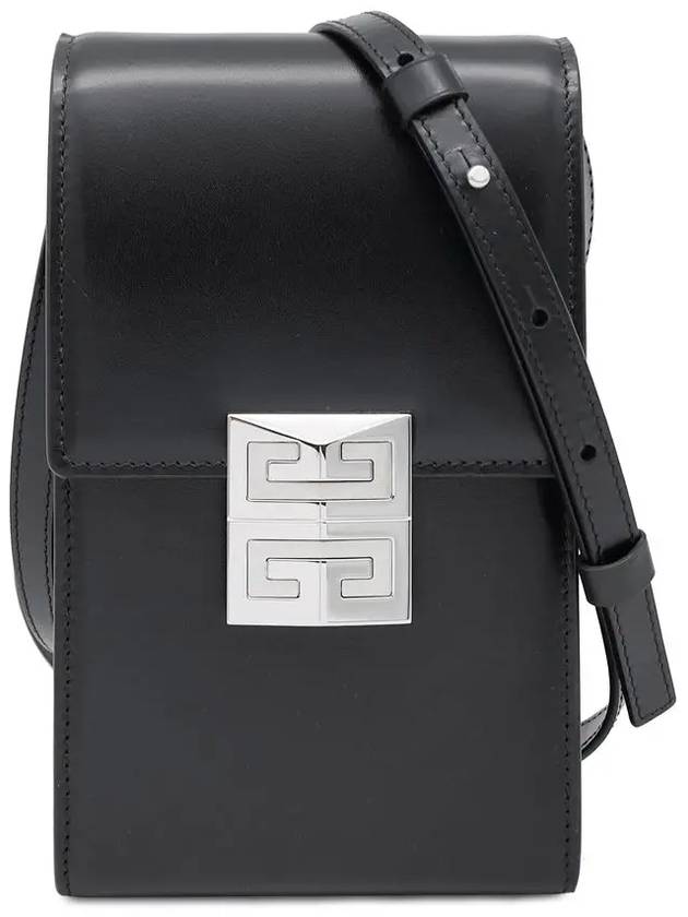 Box 4G Vertical Small Leather Shoulder Bag Black - GIVENCHY - BALAAN 2