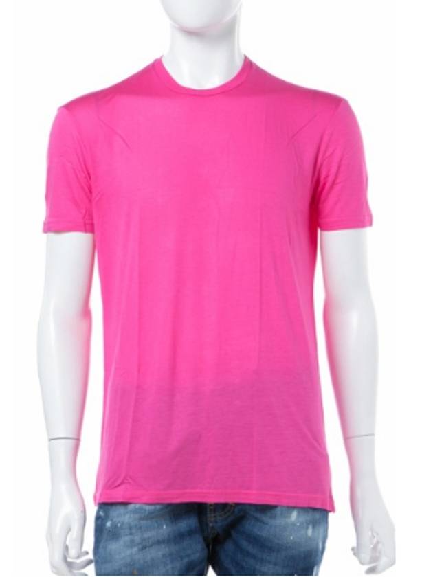 hot pink knit sleeve T shirt - DSQUARED2 - BALAAN 1