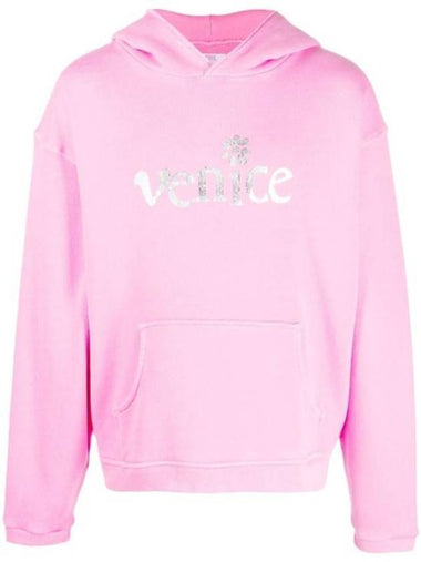 Venice print cotton hoodie pink - ERL - BALAAN 1