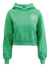 Women's Crest Crop Hoodie HCAW2319VE - SPORTY & RICH - BALAAN 1