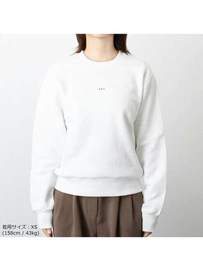 Boxy Micro Logo Sweatshirt White - A.P.C. - BALAAN 2