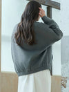 High neck shorts coat gray - MITTE - BALAAN 5