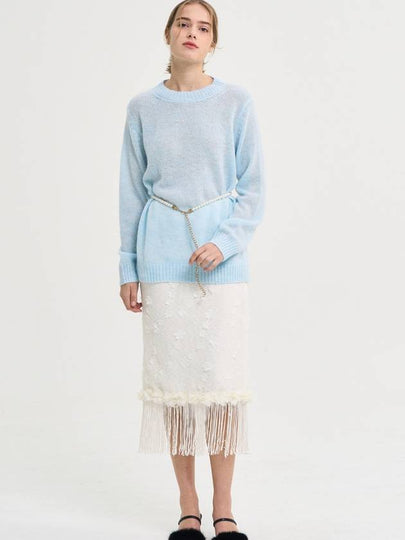 Sorbet Angtt Mohair Wool Knit Sweater Sky Blue - SORRY TOO MUCH LOVE - BALAAN 2