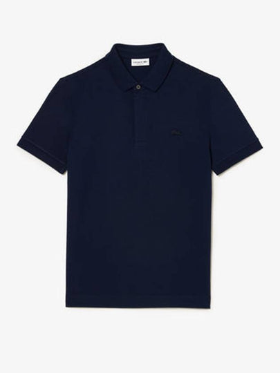 Men's Paris Regular Fit Stretch Cotton Pique Short Sleeve Polo Shirt Navy - LACOSTE - BALAAN 2