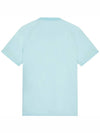 Compass Motif Cotton Short Sleeve T-Shirt Light Blue - STONE ISLAND - BALAAN 3