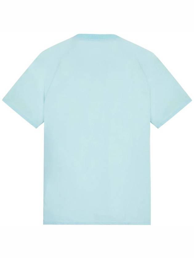 Compass Motif Cotton Short Sleeve T-Shirt Light Blue - STONE ISLAND - BALAAN 3