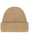 Fox Head Patch Ribbed Beanie Beige - MAISON KITSUNE - BALAAN 3