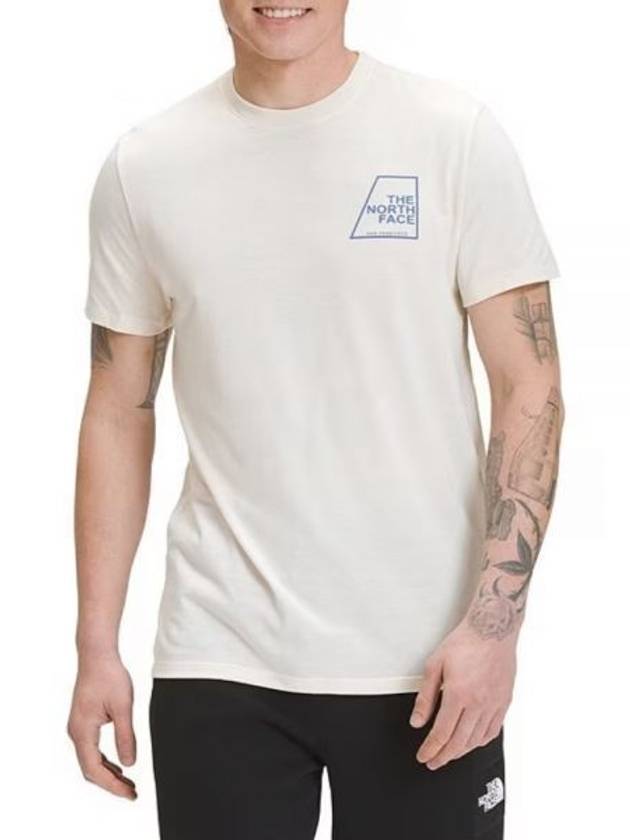 Men's Logo Marks Tri-Blend Short Sleeve T-Shirt White - THE NORTH FACE - BALAAN 2