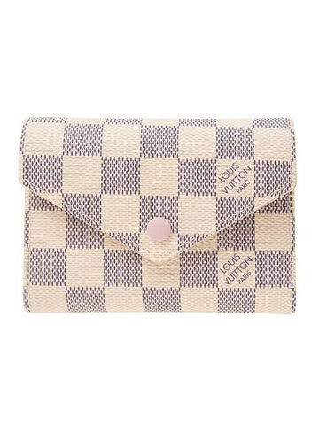 Victorine Damier Azur Canvas Bicycle Wallet Beige Pink - LOUIS VUITTON - BALAAN 1