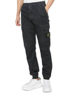 Stretch Cotton Cargo Straight Pants Black - STONE ISLAND - BALAAN 5