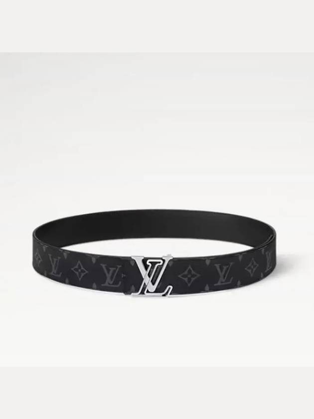 LV Line 40MM Reversible Monogram Eclipse Leather Belt Black - LOUIS VUITTON - BALAAN 5