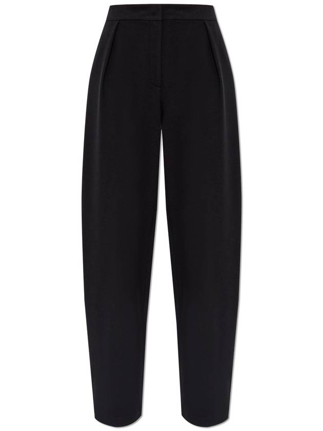 Emporio Armani Trousers With Tapered Legs, Women's, Black - EMPORIO ARMANI - BALAAN 1