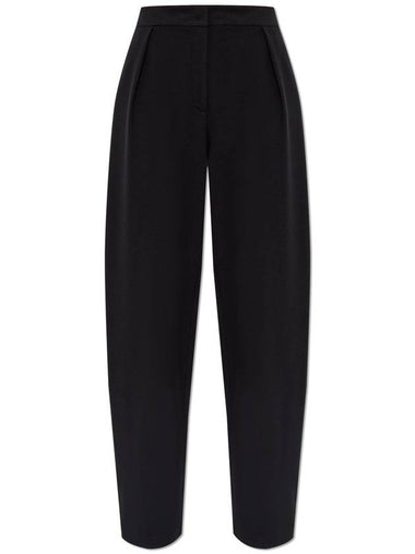 Emporio Armani Trousers With Tapered Legs, Women's, Black - EMPORIO ARMANI - BALAAN 1