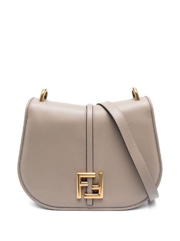 C'Mon Medium Leather Shoulder Bag Grey - FENDI - BALAAN 1