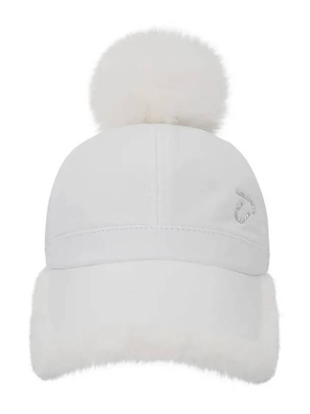 Women s Brim Fur Padded Inner Ear Cap IPL4WCP171 WH - IJP DESIGN - BALAAN 2