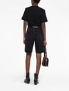 Crew Neck Cotton Short Sleeve T-shirt Black - SAINT LAURENT - BALAAN 5