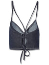 Strap Denim Bustier Sleeveless Indigo - LESEIZIEME - BALAAN 7