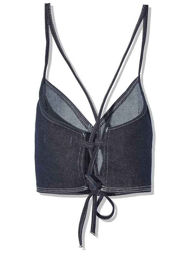 Strap Denim Bustier Sleeveless Indigo - LESEIZIEME - BALAAN 7