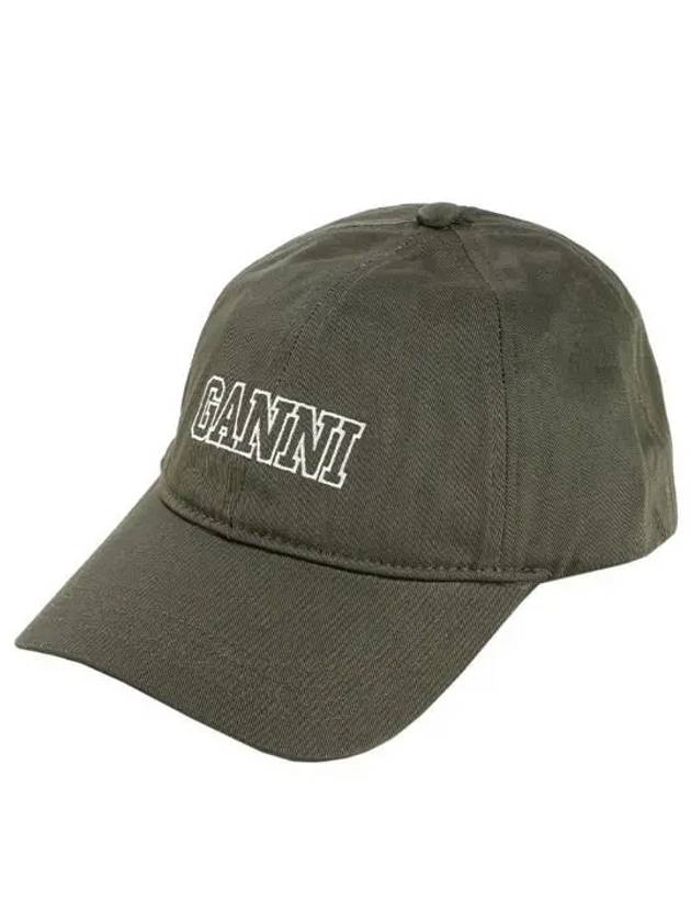 Embroid Logo Ball Cap Green - GANNI - BALAAN 3