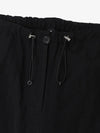 Cotton Nylon Parashute Wide Pants Black - NOIRER FOR WOMEN - BALAAN 11