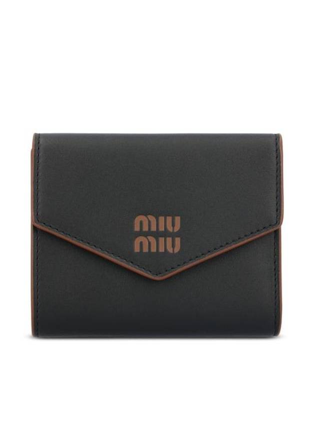 Wallet 5MH0402CSBF0B7K AI24 BLACK COGNAC - MIU MIU - BALAAN 1