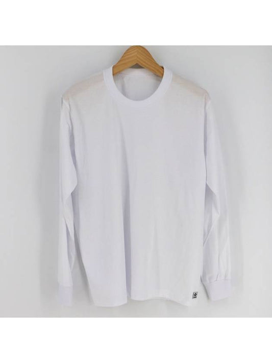 SPMRGOSN Unisex Basic Plain Round Long Sleeve Tee White - SUPENER - BALAAN 2