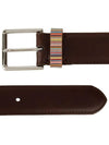 Signature Striped Leather Dark Brown - PAUL SMITH - BALAAN.