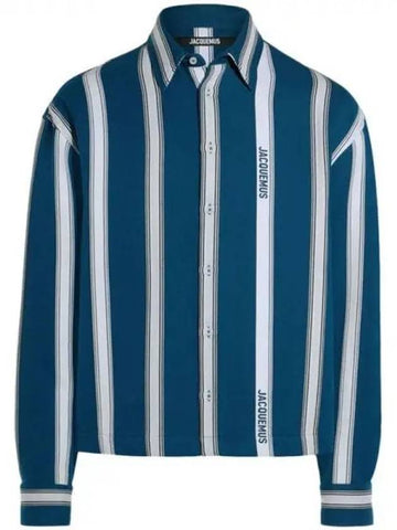 Jacquemus logo striped cotton silk shirt 271678 - JACQUEMUS - BALAAN 1