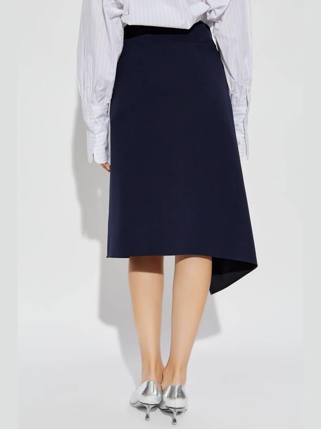 Stella McCartney Skirt With Signature Chain, Women's, Navy Blue - STELLA MCCARTNEY - BALAAN 4