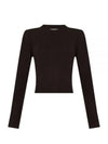 De Coeur Logo Crew Neck Cashmere Knit Top Dark Coffee - AMI - BALAAN 2