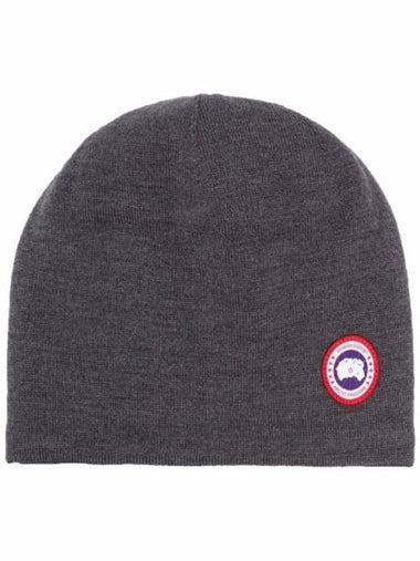 Standard Toque Patch Beanie Iron Grey - CANADA GOOSE - BALAAN 1