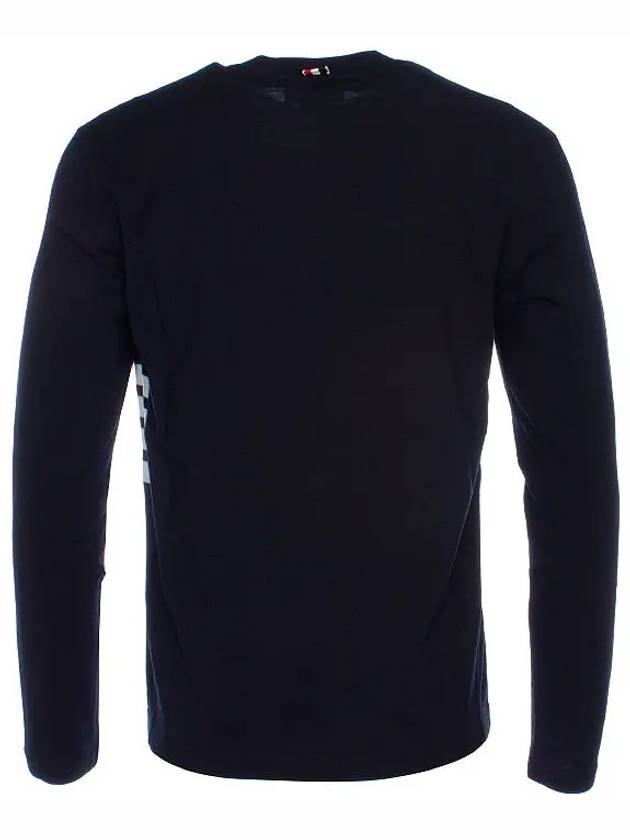 Wool Jersey 4-Bar Long Sleeve T-Shirt Navy - THOM BROWNE - BALAAN 8