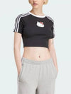 Hello Kitty Crop Baby Short Sleeve T Shirt Black - ADIDAS - BALAAN 2