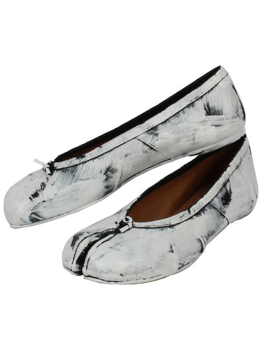 Tabi Leather Ballerina Flat Shoes White - MAISON MARGIELA - BALAAN 2