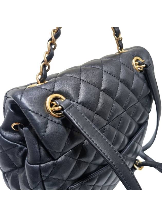 A91121 Black Classic Flap Gold Chain Backpack - CHANEL - BALAAN 8