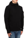 Metropolis Hooded Knit Top Black - CP COMPANY - BALAAN 4