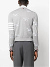 Hector Motif 4 Bar Cardigan Grey - THOM BROWNE - BALAAN 6