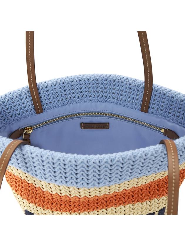 Crochet Tote Bag Blue - MIU MIU - BALAAN 7