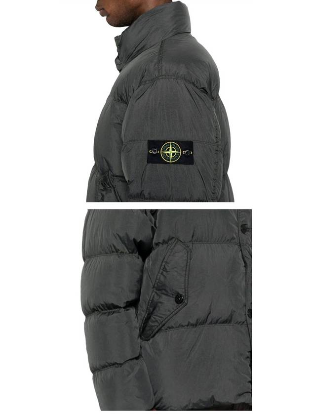 Garment Dyed Crinkle Reps Down Padding Grey - STONE ISLAND - BALAAN 6