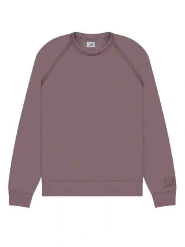 Light Fleece Logo Crew Neck Sweatshirt Purple - CP COMPANY - BALAAN 1