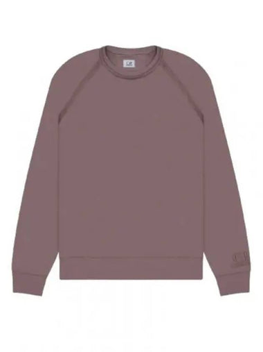 Light Fleece Logo Crew Neck Sweatshirt Purple - CP COMPANY - BALAAN 1