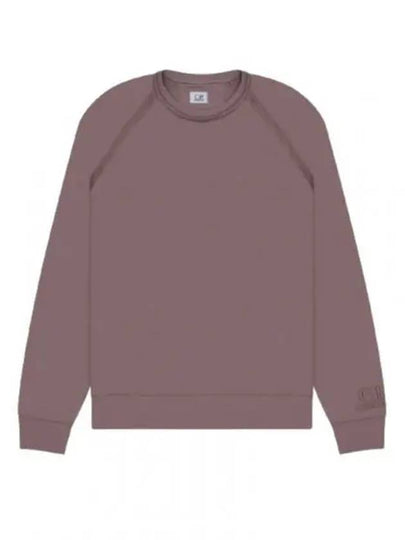 Light Fleece Logo Crew Neck Sweatshirt Purple - CP COMPANY - BALAAN 2