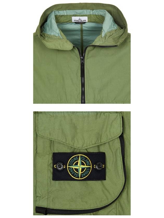 Men's Wappen Patch Naslan Watro Hooded Jacket Green - STONE ISLAND - BALAAN 6